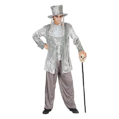 Costum de Halloween, Fantoma barbat, gri, marimi S/M