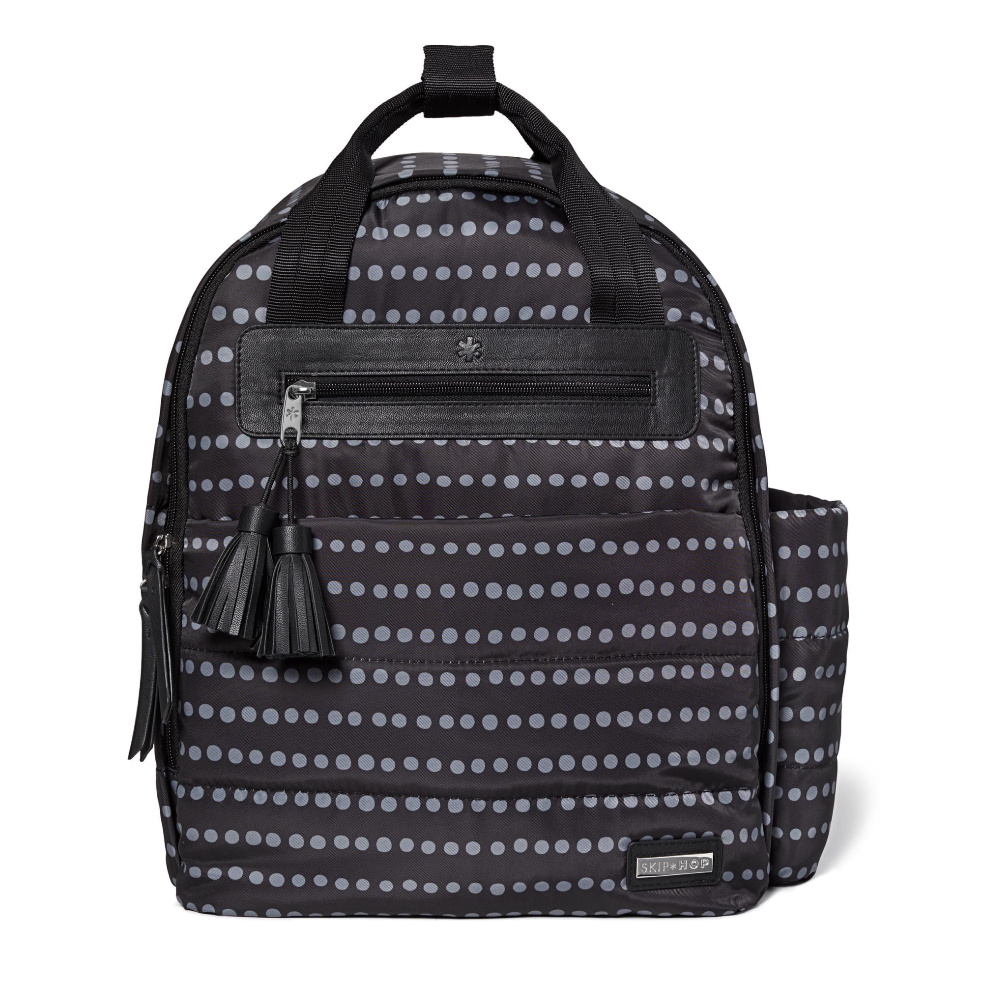 Rucsac pentru mamici SKIP HOP Riverside Ultra Light Negru cu buline