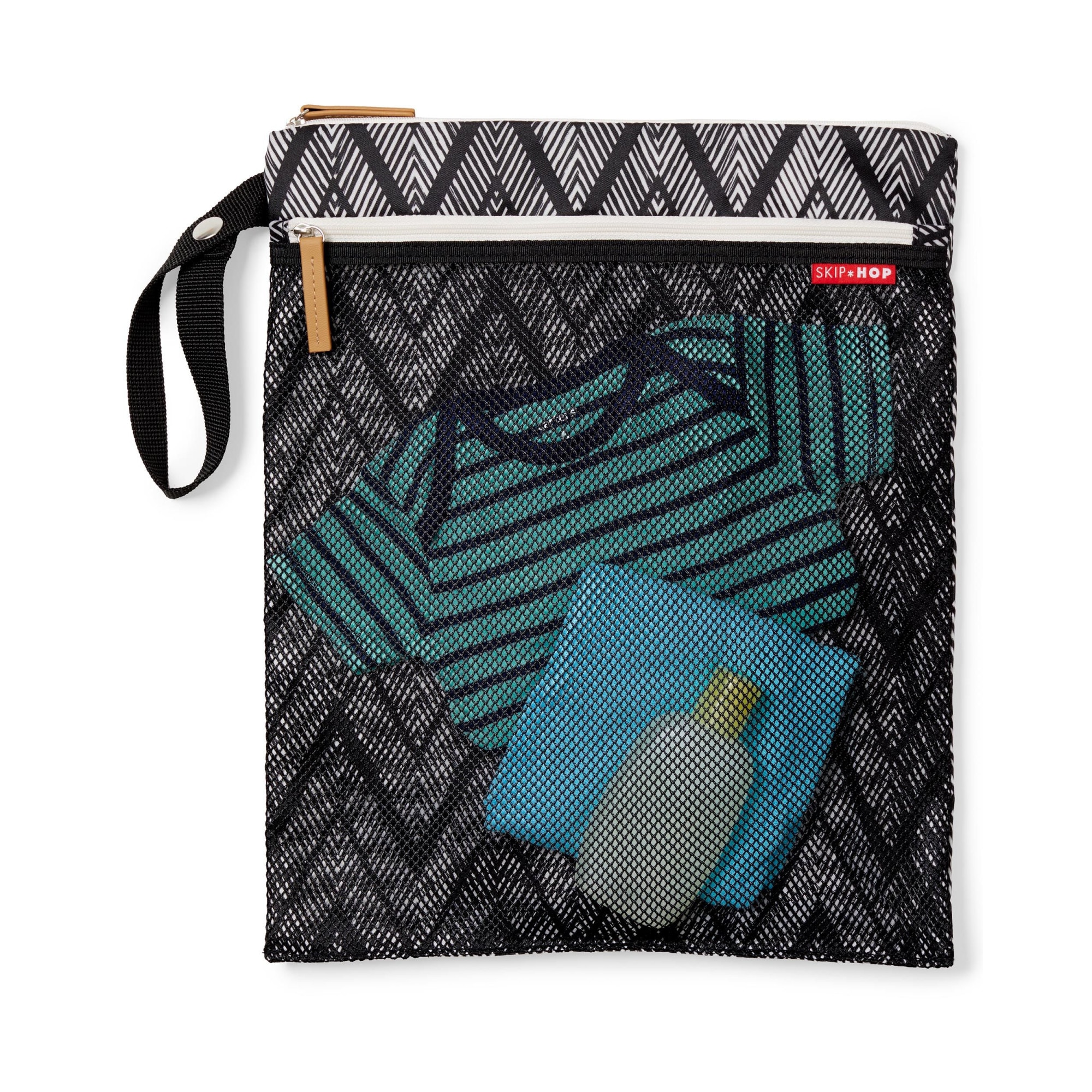 Gentuta pentru bebelusi SKIP HOP Grab&Go Wet Dry Zig Zag Zebra