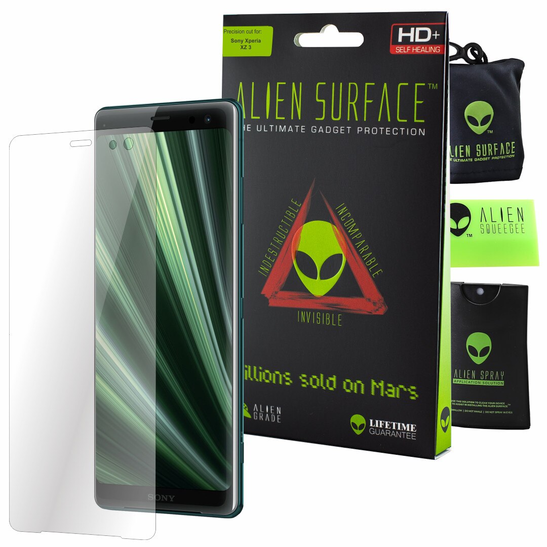Folie Alien Surface HD, Sony Xperia XZ3, protectie ecran + Alien Fiber cadou
