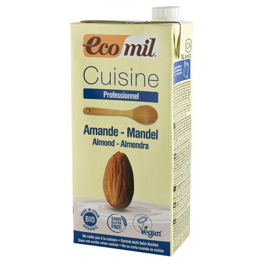 Crema vegetala BIO din migdale, pentru gatit - Ecomil, 1000 ml
