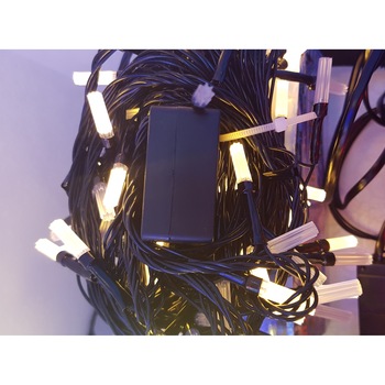 Instalatie de Craciun, 8 m, liniara cu fibra optica Alba Calda, 80 leduri, SDX, 5816WW Instalatie de Craciun, 8 m, liniara cu fibra optica Alba Calda, 80 leduri, SDX, 5816WW