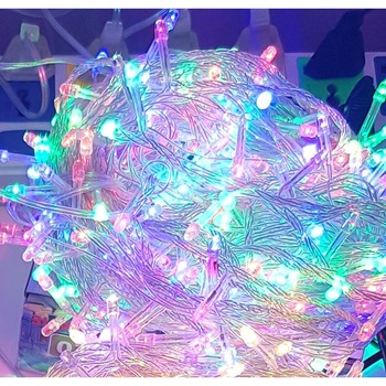 Instalatie de Craciun, 23 m, Liniara Multicolor, 320 leduri, 6024M, fir transparent / ghirlanda Sdx Market® Instalatie de Craciun, 23 m, Liniara Multicolor, 320 leduri, 6024M, fir transparent / ghirlanda Sdx Market®