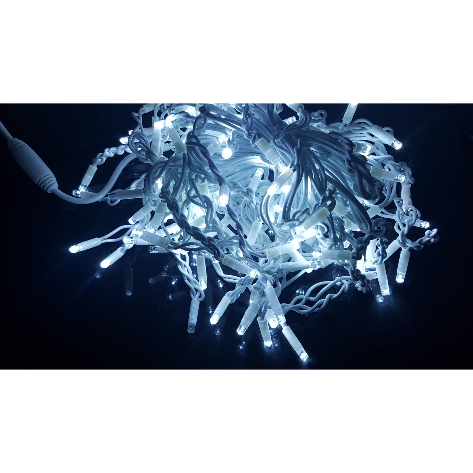 Instalatie de Craciun, 5 m, Perdea franj FLASH Alb Rece, 104 leduri, SDX P9106W, perdea luminoasa franjurata de exterior