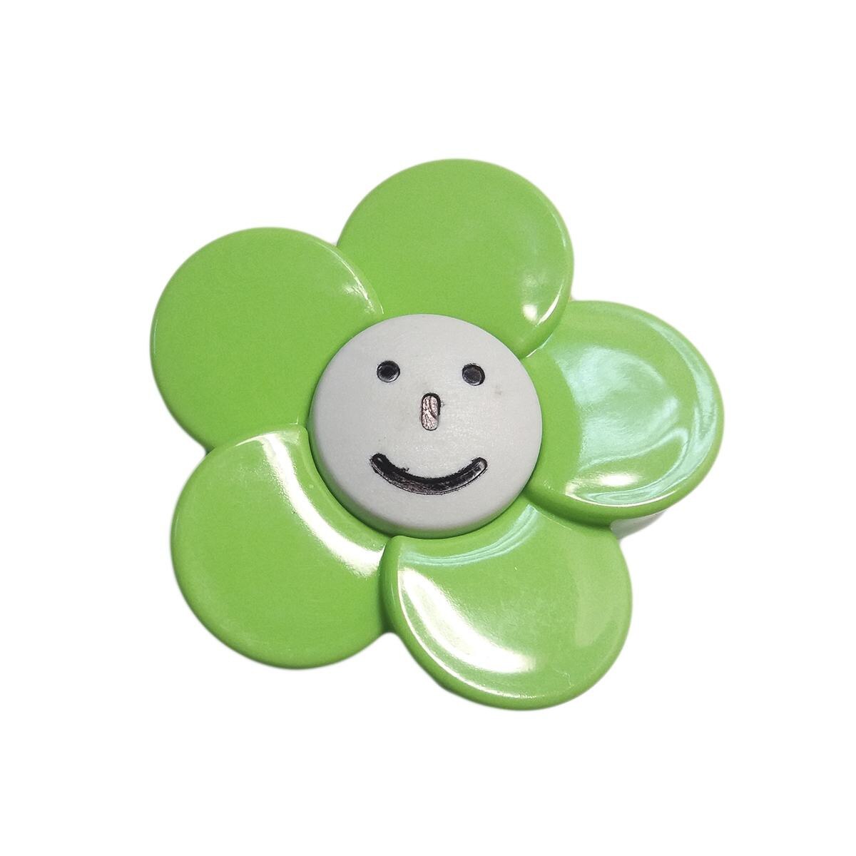 Buton mobilier floare verde deschis, Siro