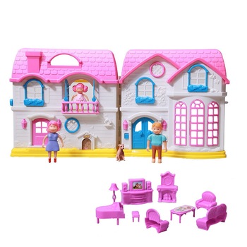 Casuta pentru papusi, Zola®, cu 13 accesorii Casuta pentru papusi, Zola®, cu 13 accesorii