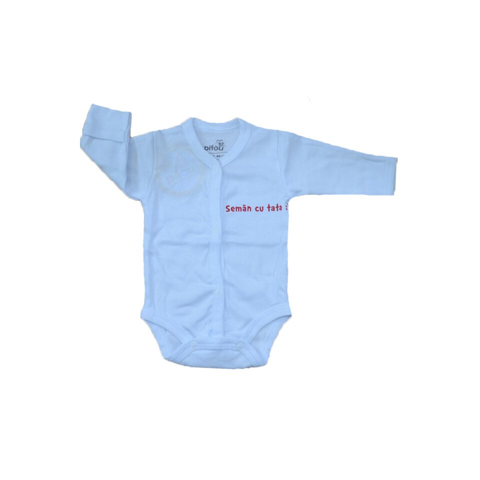 Body cu maneca lunga bebelusi Pifou Model 11A-1, Alb, 56