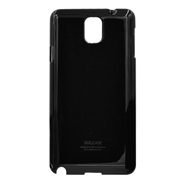 Gigapack műanyag mobiltelefon tok fényes fekete, kompatibilis: Samsung Galaxy Note 3 LTE, SM-N9005, / Galaxy Note 3, SM-N9000
