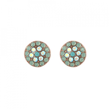 Cercei placati cu Aur roz de 24K, Cristale Swarovski, Cindy by Roxannes - Mariana Jewellery, Turquoise 1416-2677RG2 Cercei placati cu Aur roz de 24K, Cristale Swarovski, Cindy by Roxannes - Mariana Jewellery, Turquoise 1416-2677RG2