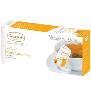 Infuzie plante Leafcup® Fruity Camomile, 15 pliculete, 21 g Infuzie plante Leafcup® Fruity Camomile, 15 pliculete, 21 g