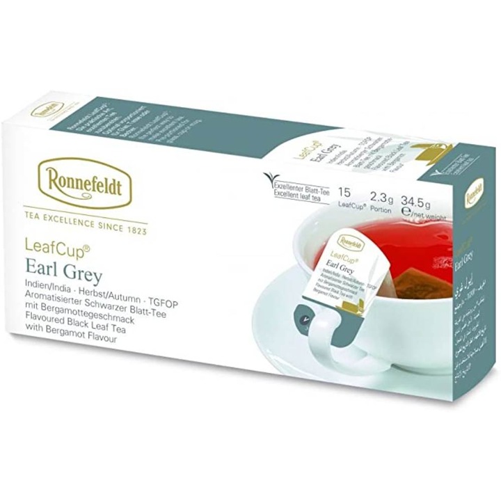 Cutie 15 Plicuri Ceai Earl Grey Ronnefeldt Leaf Cup