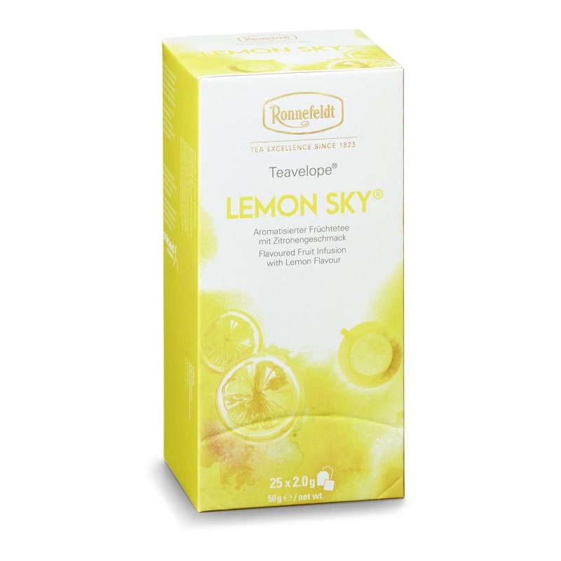Infuzie fructe Teavelope® Lemon Sky®, Ronnefeldt, 25 pliculete