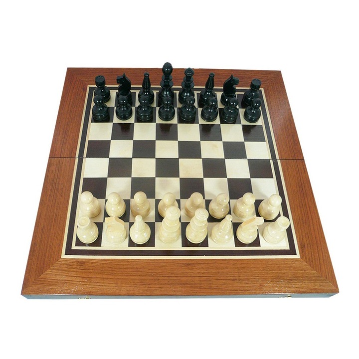 Set sah si table, ORESHAK, Lemn, 48/48 cm, Maro