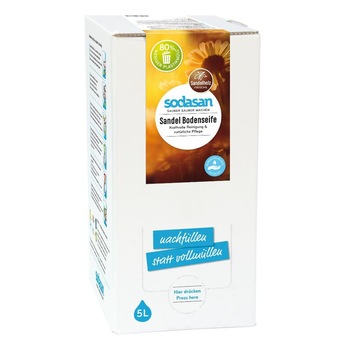 Solutie bio pentru pardoseli cu santal 5 L Sodasan Solutie bio pentru pardoseli cu santal 5 L Sodasan