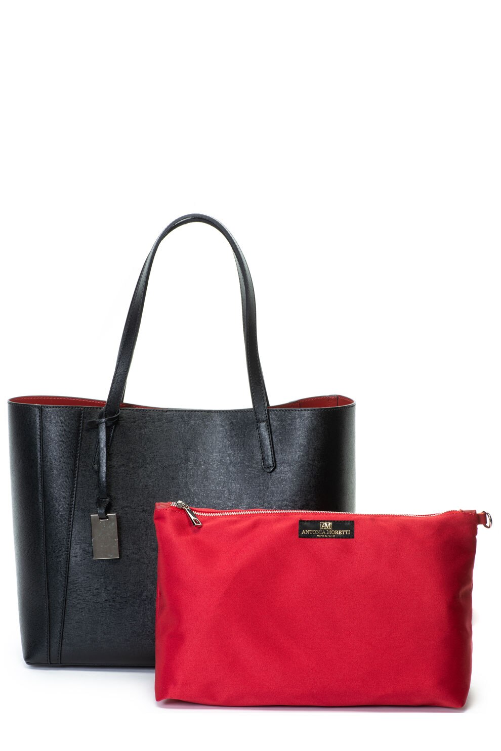 Antonia Moretti, Geanta tote de piele, Negru