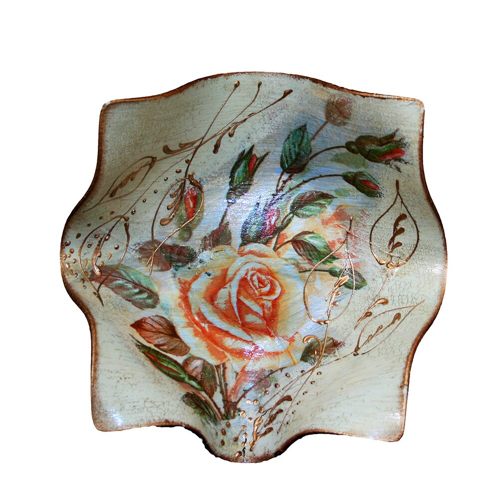 Platou PtrRot mediu, Colectia Vintage, Model Orange Roses