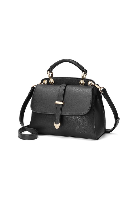 C'iel, Geanta de mana din piele Callie, Negru, 23x18.5x12.5 CM Standard