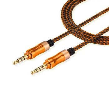 Cablu Prelungitor Textil Jack Tata - Jack Tata 3.5mm, 1metru, Portocaliu Cablu Prelungitor Textil Jack Tata - Jack Tata 3.5mm, 1metru, Portocaliu