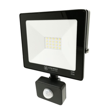 Proiector LED slim cu senzor Ultra Bright, 20W, 1400 lm, 6400K, IP65 Proiector LED slim cu senzor Ultra Bright, 20W, 1400 lm, 6400K, IP65