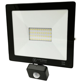 Proiector LED slim cu senzor Ultra Bright, 50W, 3500 lm, 6400K, IP65 Proiector LED slim cu senzor Ultra Bright, 50W, 3500 lm, 6400K, IP65