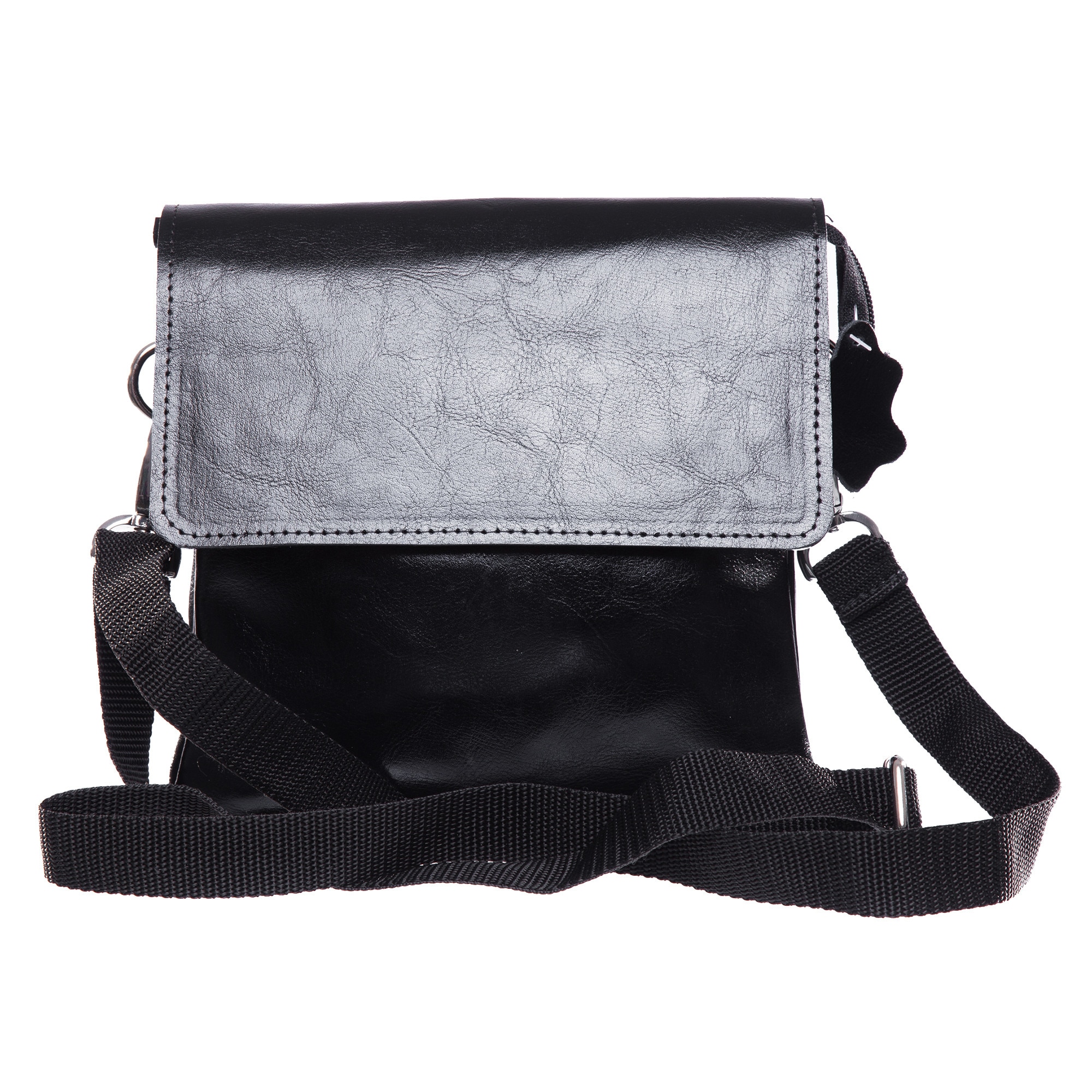 Geanta pentru barbati mica din piele naturala de culoare neagra