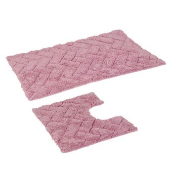 Set 2 covorase de baie iMK®, roz, 50x80 cm / 50x40 cm Set 2 covorase de baie iMK®, roz, 50x80 cm / 50x40 cm