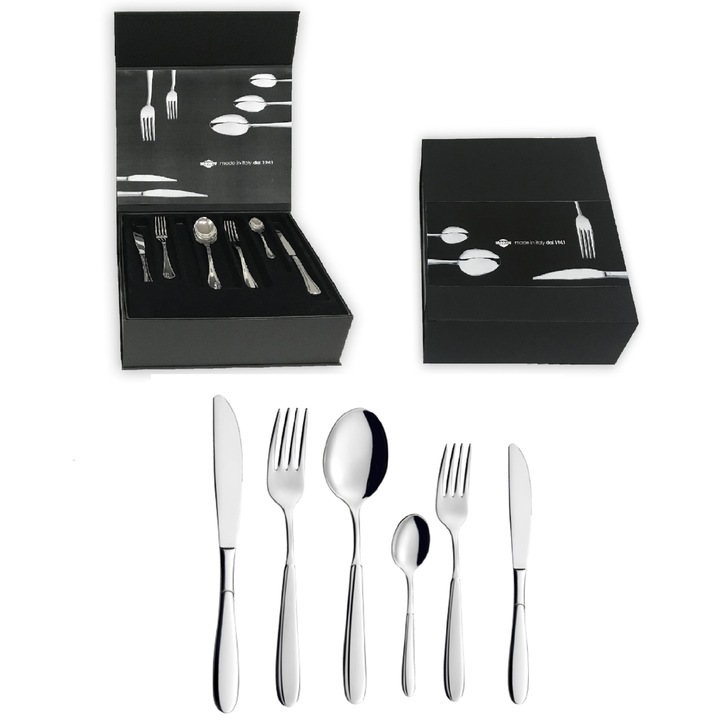Комплект прибори за хранене Giotto Inoxriv, Луксозна кутия, 72 части