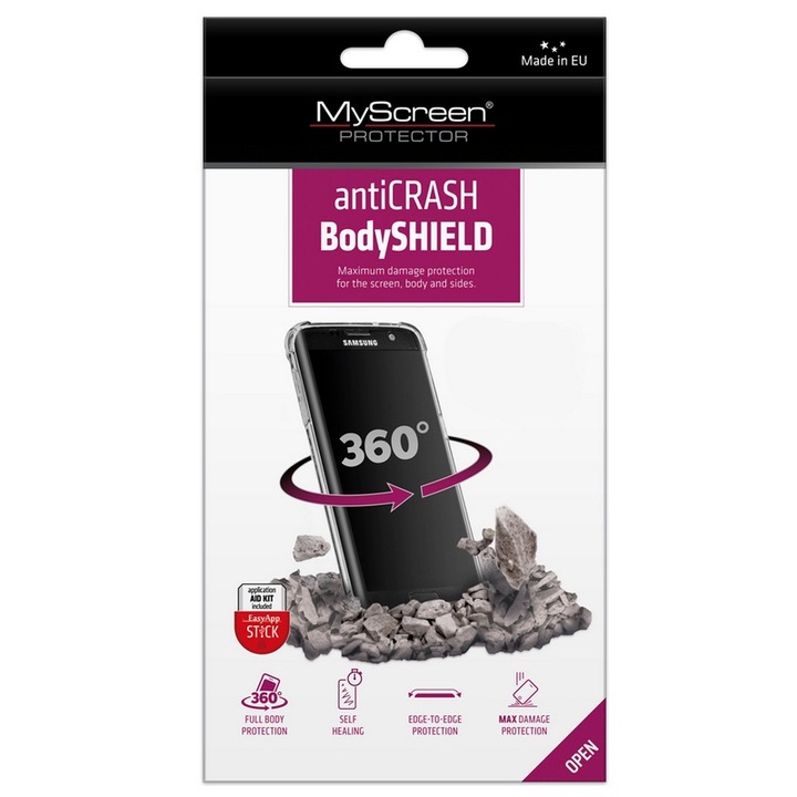 Myscreen anti crash body shield védő fólia, első, hátsó, oldalsó, 3h, átlátszó, kompatibilis: Apple iPhone 6S Plus 5.5 / iPhone 6 Plus 5.5