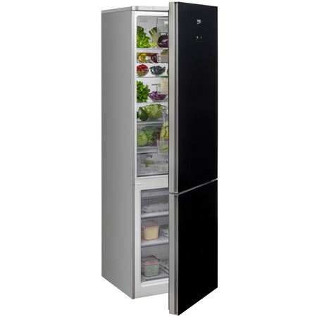 Combina frigorifica Beko RCNA400E20ZGB, 347 l, Clasa A+, NeoFrost, H 201 cm, Sticla neagra