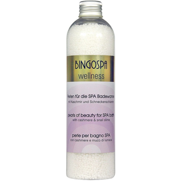 Перли за баня, BingoSpa, протеини от кашмир и слуз от охлюв, 230 гр.