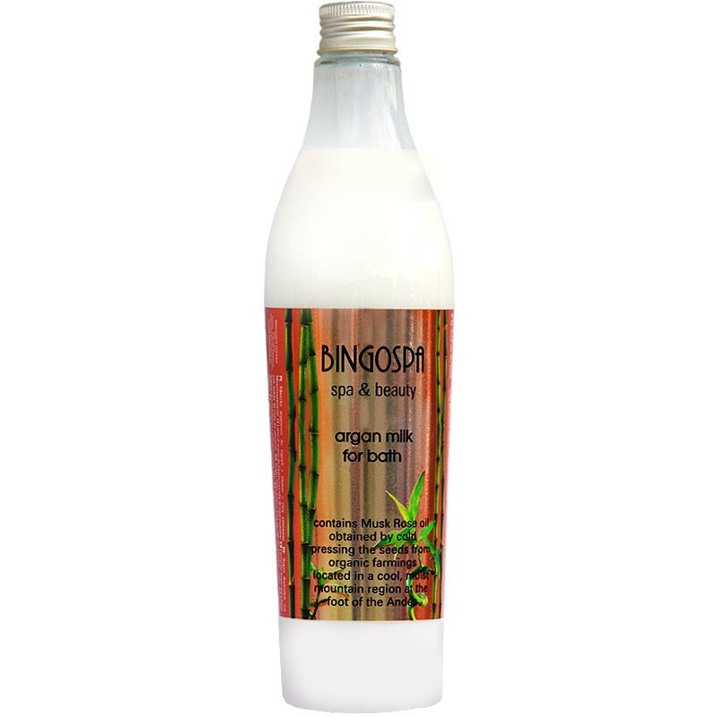 Lapte de baie BingoSpa, Spa & Beauty, Argan si ulei de trandafir de mosc, 500 ml