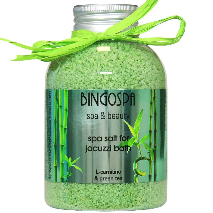 Sare de baie BingoSpa, L-carnitina si ceai verde, 650g