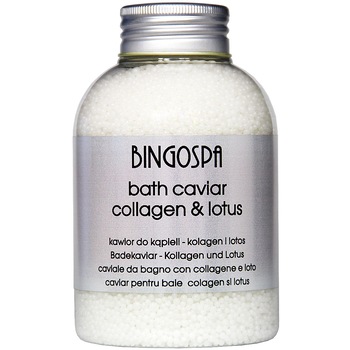 Sare de baie sub forma de caviar, BingoSpa, Lotus si colagen, 380 ml Sare de baie sub forma de caviar, BingoSpa, Lotus si colagen, 380 ml