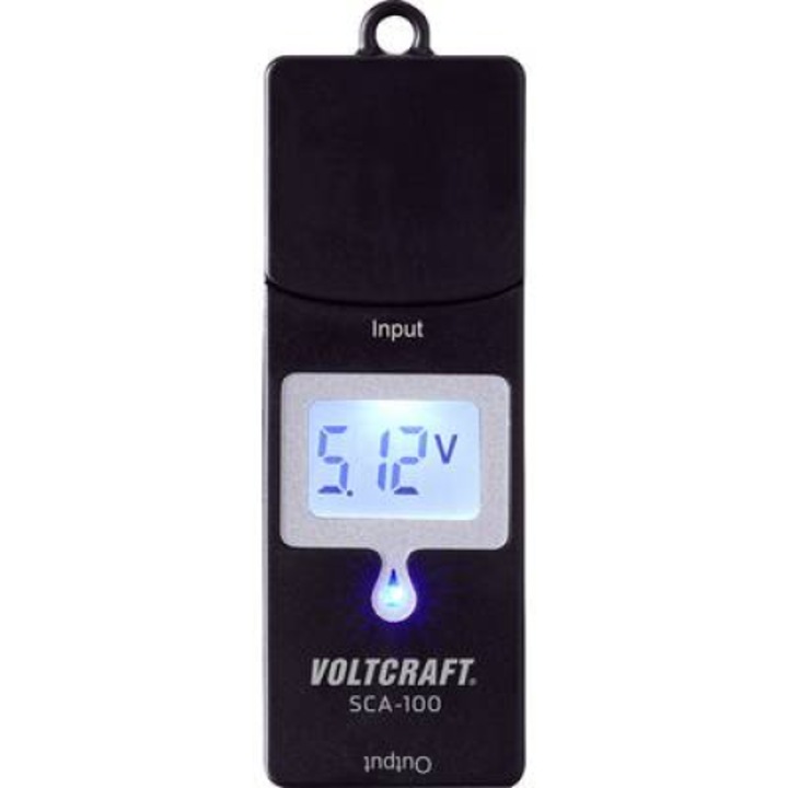 USB-s töltőadapter, feszültségmérő, töltés mérő okostelefonhoz, tablethez Voltcraft Smart Charging Adapter SCA-100
