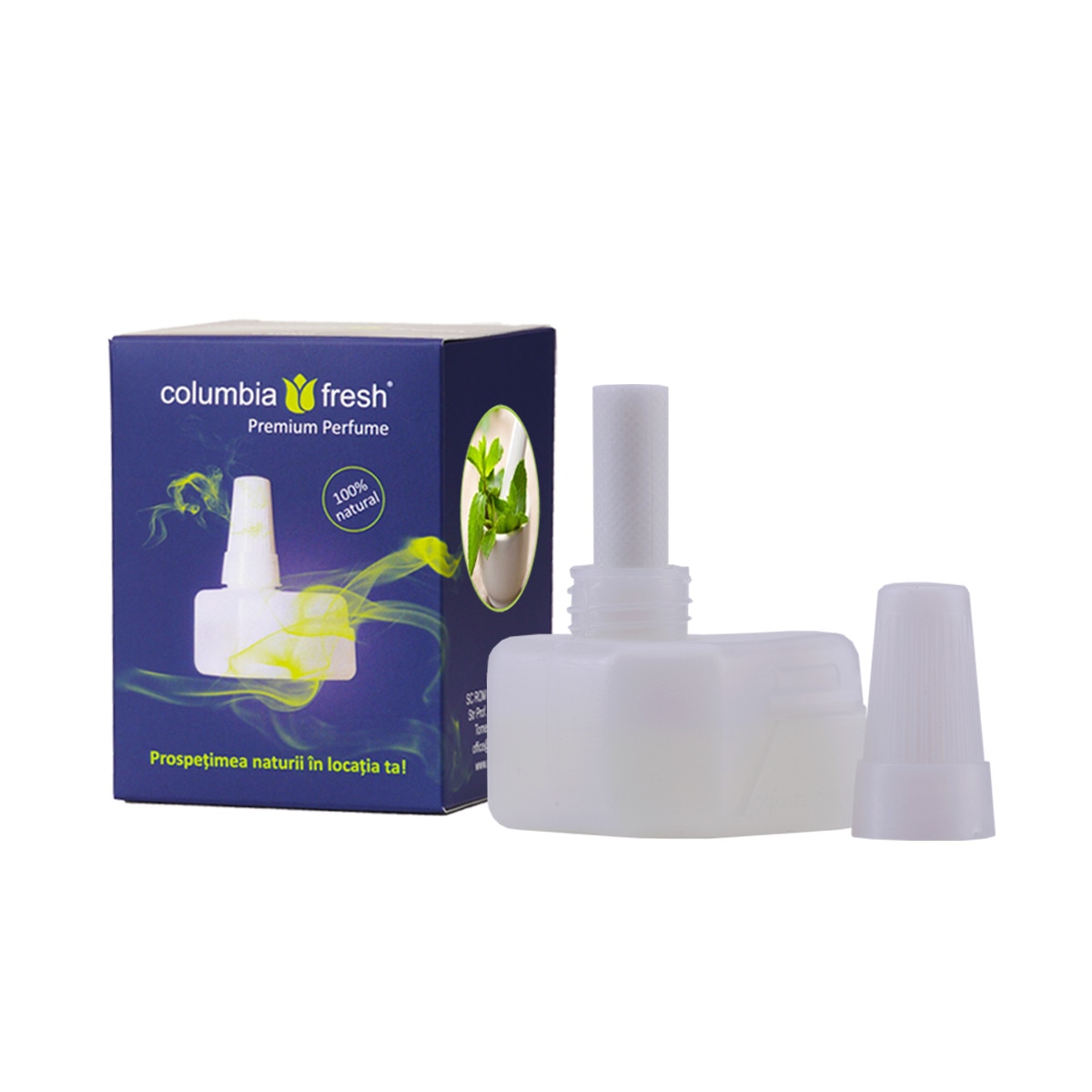 Rezerva odorizant aromaterapie Columbia Fresh cu ulei esential de menta