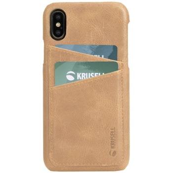 Husa de protectie Krusell Sunne Cover 2 Card pentru Apple iPhone XS Max, Leather Vintage Nude Husa de protectie Krusell Sunne Cover 2 Card pentru Apple iPhone XS Max, Leather Vintage Nude