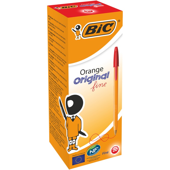 Химикал Bic Orange Fine, 20 бр/кутия, Червен