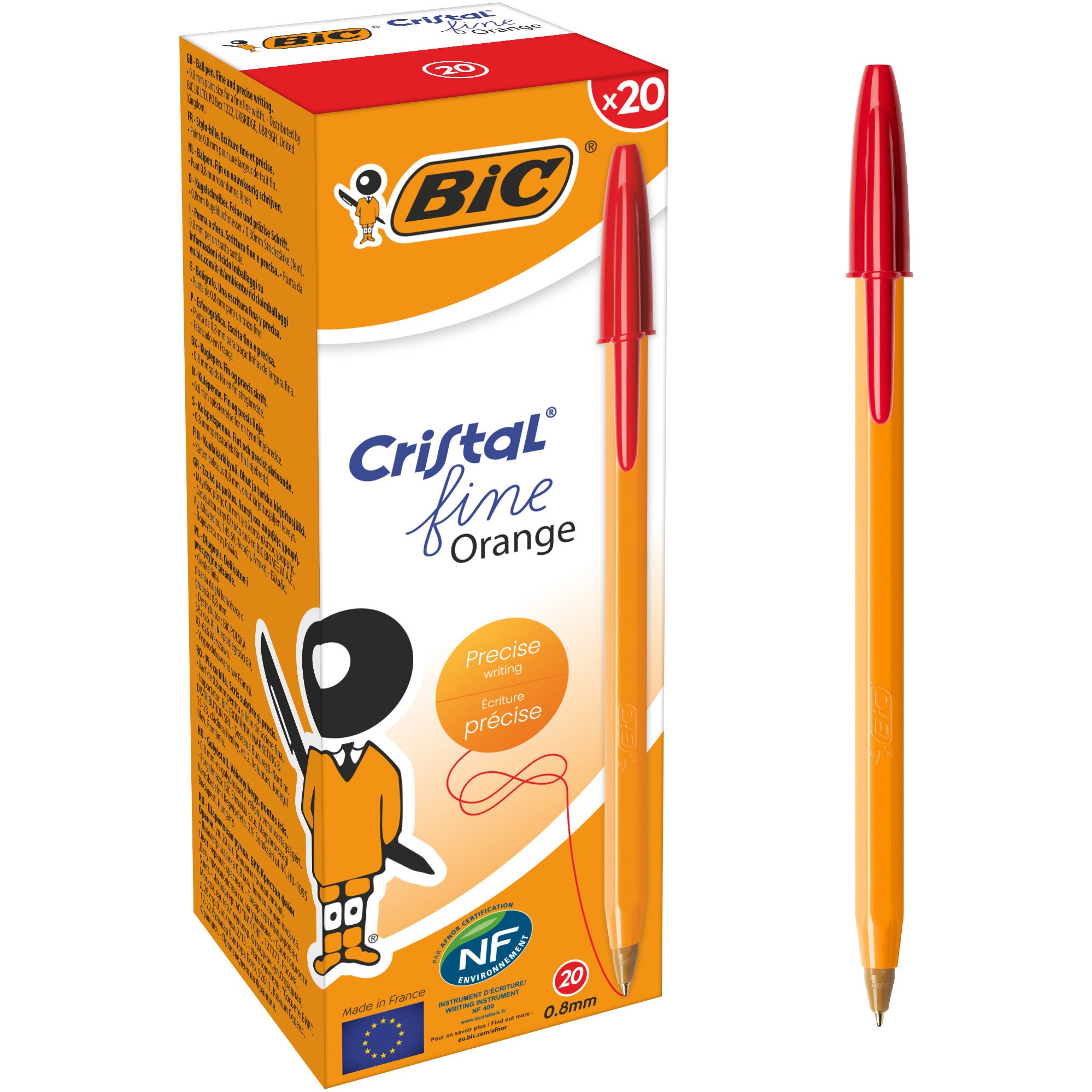 Pix Orange Fine rosu cut/20, BIC