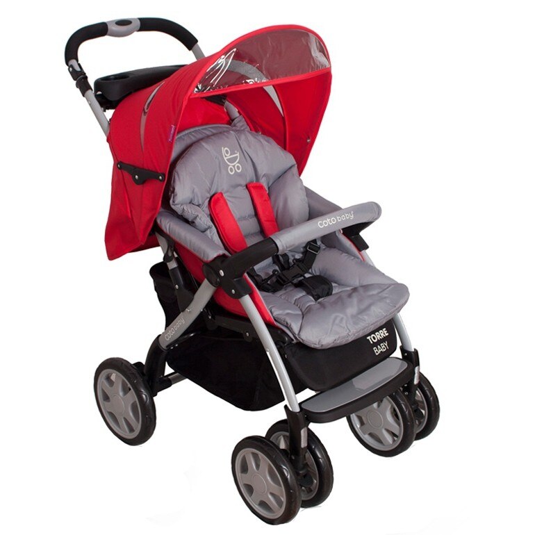 Carucior pentru nou-nascuti Torre Coto Baby Rosu