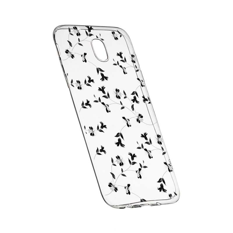 Husa Silicon, Transparent, Slim, Flori, 128, Samsung Galaxy J5 2017