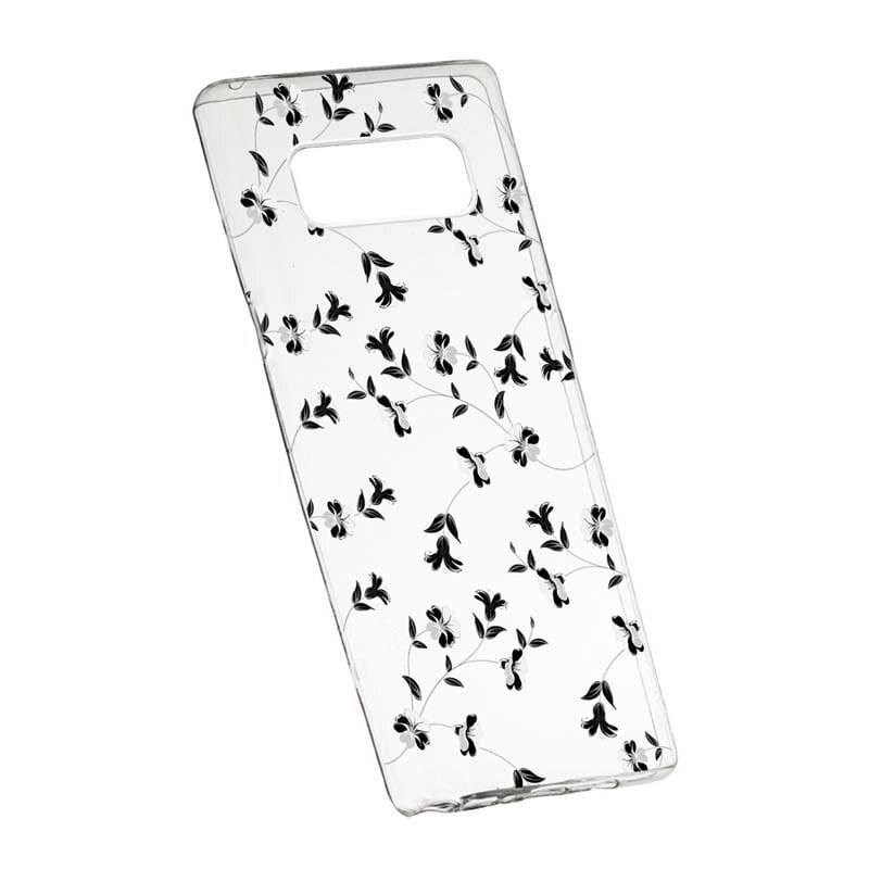 Husa Silicon, Transparent, Slim, Flori, 128, Samsung Galaxy Note 8