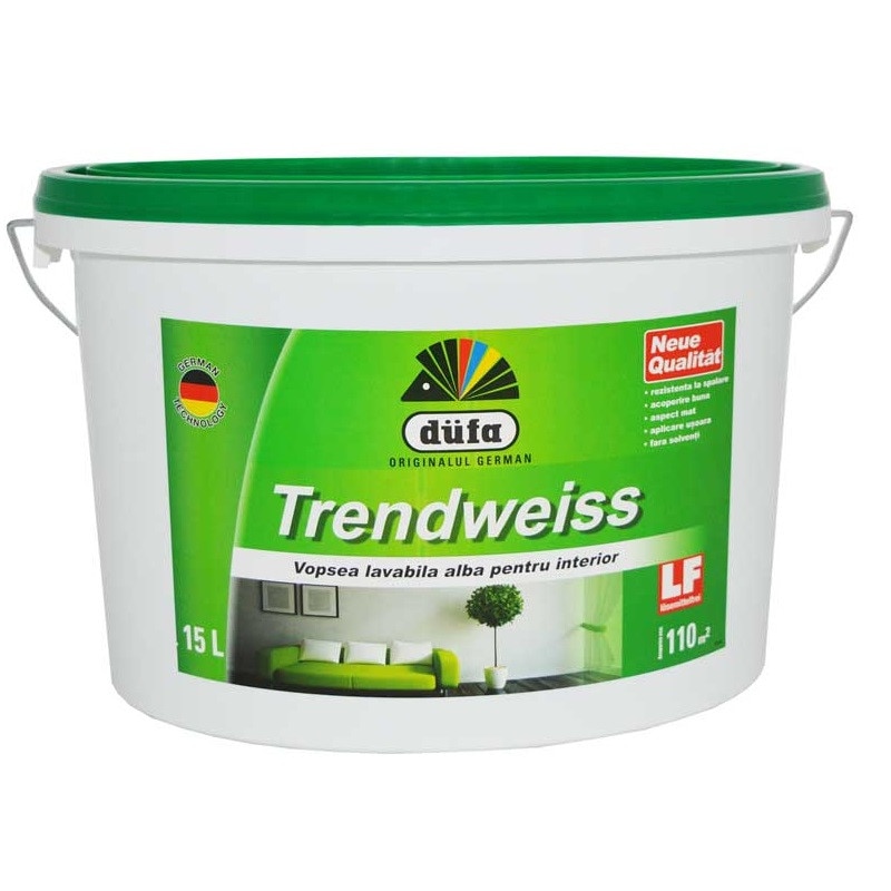 Vopsea Dufa Trendweiss LF 7.5L vopsea lavabila alba