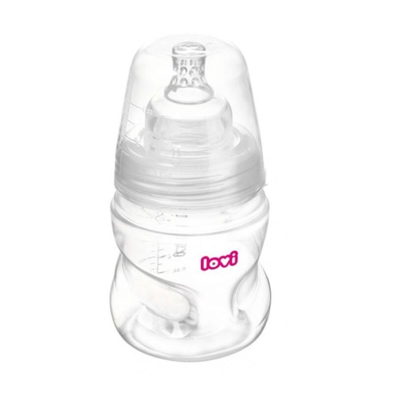 Biberon din polipropilena 150 ml 0 luni+ Lovi 21/521, Transparent