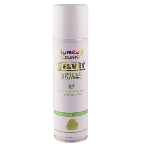 Colorant alimentar spray cu efect de catifea lamaie, 250 ml - Lumea Colors