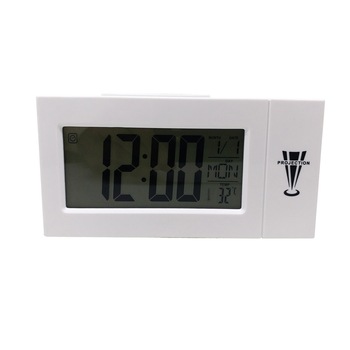 Ceas cu Proiectie, cu Alarma si Termometru Digital DS-618, Functii Snooze si Voice Control, Alb Ceas cu Proiectie, cu Alarma si Termometru Digital DS-618, Functii Snooze si Voice Control, Alb