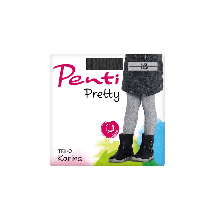 Gyermek harisnyanadrag, Karina 180D, Fekete