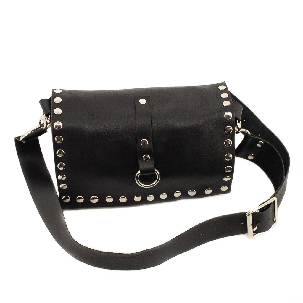 Geanta din piele naturala, Love Leather, Casual, Neagra, Chic