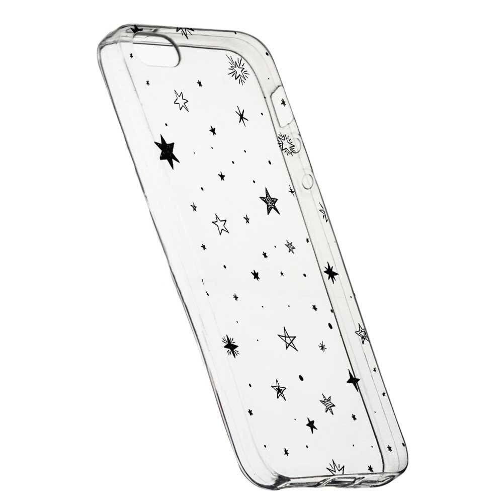 Husa Silicon, Transparent, Slim, Star, 143, Apple iPhone 5 / 5S / SE