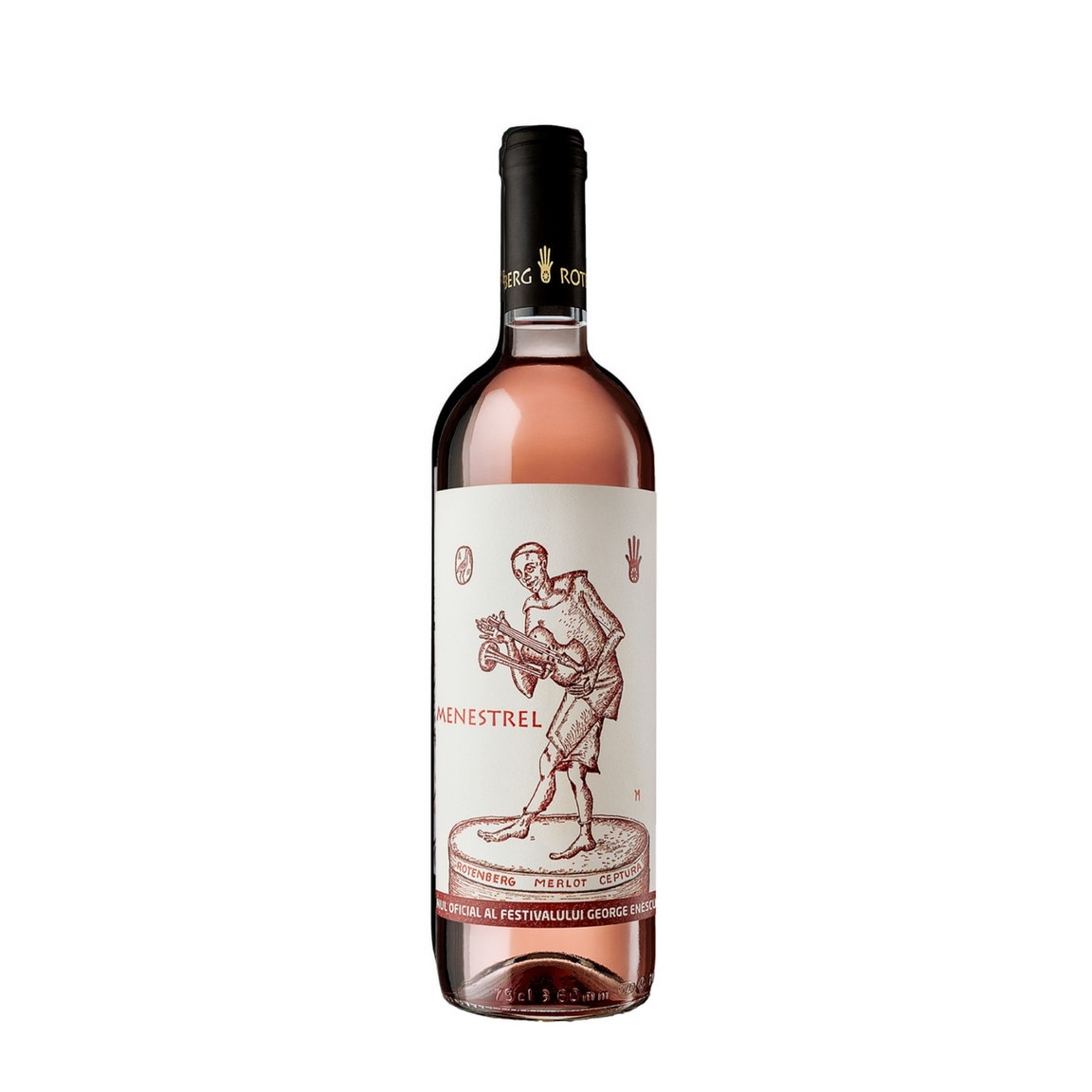 Vin Merlot Menestrel Rose Rotenberg 2018, rose sec
