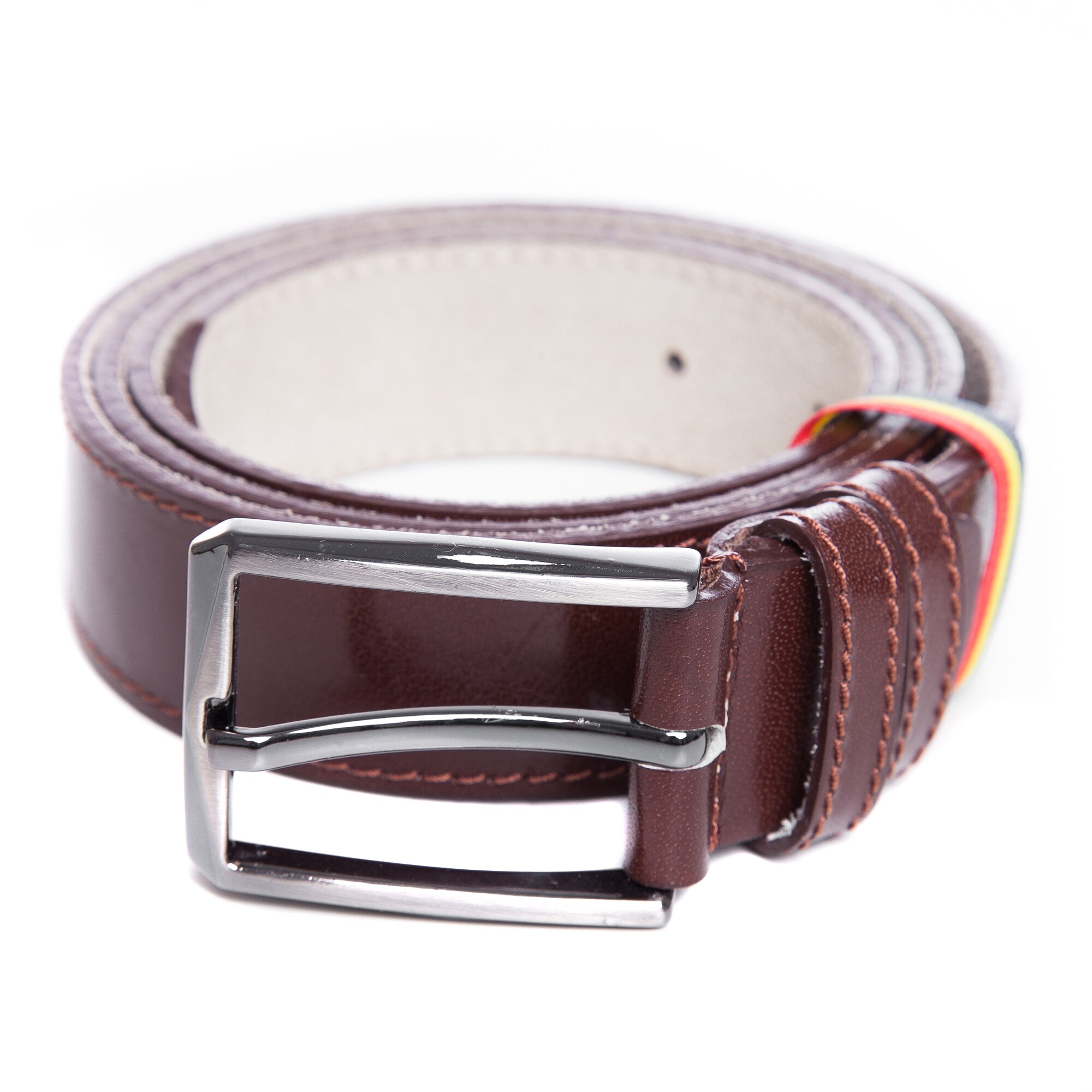 Curea barbati din piele naturala extra, culoare maro, ingusta